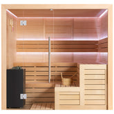 AWT Sauna B1613C Hemlock 180x180 9kW TheWall Bi-O